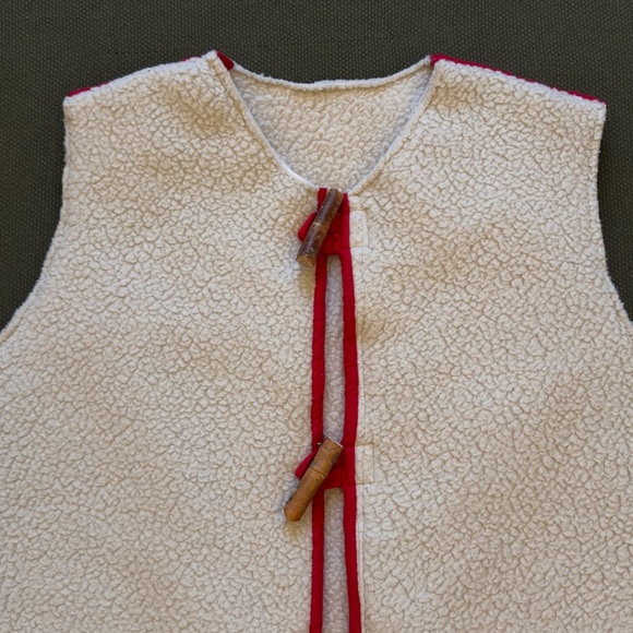 Vintage Sherpa Vest Handmade - Picture 2 of 13